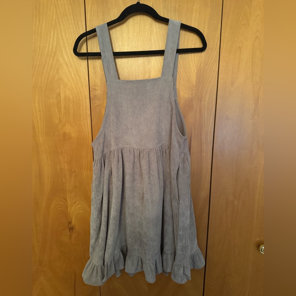 Listicle Taupe Corduroy Dress